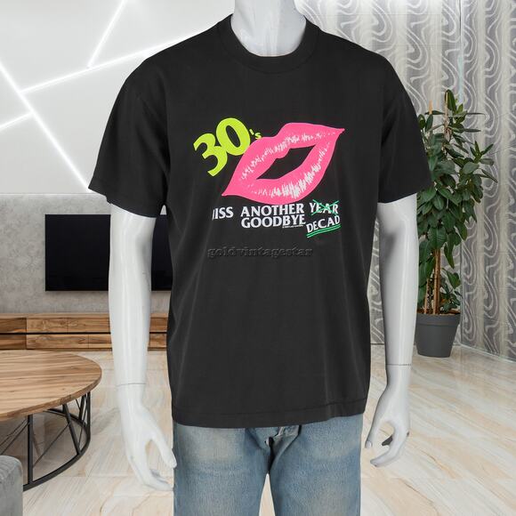 Vintage Kiss Goodbye 30th Birthday Tee XL - Picture 1 of 8